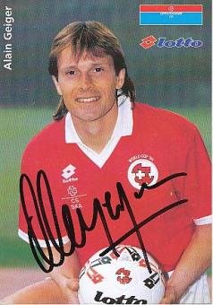 Alain Geiger   Schweiz  Fußball Autogrammkarte  original signiert 