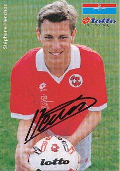 Stephane Henchoz   Schweiz  Fußball Autogrammkarte  original signiert 