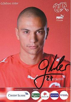 Gökhan Inler   Schweiz  Fußball Autogrammkarte  original signiert 