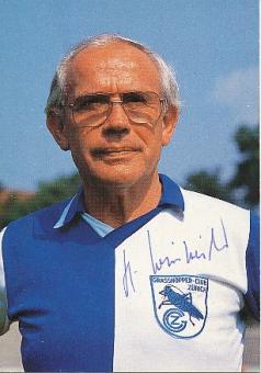 Heins Weisweiler † 1983  Grasshopper Club Zürich  Fußball Autogrammkarte original signiert 