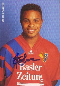Gabriel Okolosi   FC Basel   Fußball Autogrammkarte original signiert 