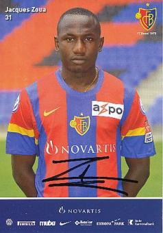 Jacques Zoua  FC Basel   Fußball Autogrammkarte original signiert 