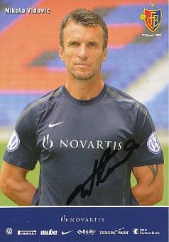 Nikola Vidovic  FC Basel   Fußball Autogrammkarte original signiert 