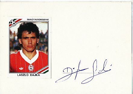Laszlo Dajka  Ungarn  WM 1986  Fußball Autogramm Karte original signiert 