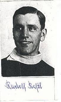 Rudolf Raftl † 1994 Österreich WM 1934  Fußball Autogramm Blatt  original signiert 
