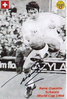 Rene Quentin  Schweiz WM 1966  Fußball Autogramm Foto  original signiert 