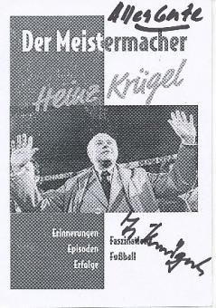 Heinz Krügel † 2008  Meister Trainer  FC Magdeburg   Fußball Autogrammkarte  original signiert 