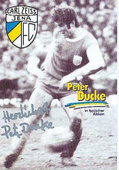 Peter Ducke   FC Carl Zeiss Jena   Fußball Autogrammkarte  original signiert 