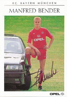 Manfred Bender  1990/1991  FC Bayern München Fußball  Autogrammkarte  original signiert 