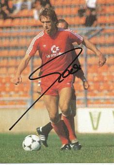 Norbert Eder † 2019   1985/86  FC Bayern München Fußball  Autogrammkarte  original signiert 