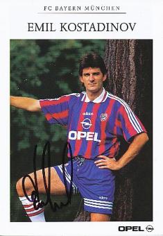 Emil Kostadinov 1995/96  FC Bayern München Fußball  Autogrammkarte  original signiert 