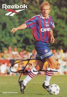 Jürgen Klinsmann  1995/96  FC Bayern München Fußball  Autogrammkarte  original signiert 
