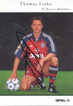 Thomas Linke  1999/2000  FC Bayern München Fußball  Autogrammkarte  original signiert 