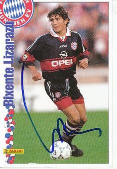 Bixente Lizarazu  1998/99   Big Card  FC Bayern München Fußball  Autogrammkarte  original signiert 