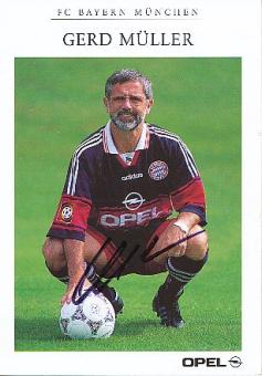 Gerd Müller † 2021   1997/98   FC Bayern München Fußball  Autogrammkarte  original signiert 