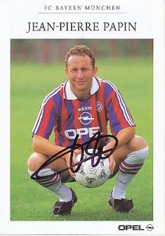 Jean Pierre Papin   1995/96  FC Bayern München Fußball  Autogrammkarte  original signiert 