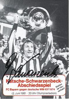 Georg Schwarzenbeck  1981   FC Bayern München Fußball  Autogrammkarte  original signiert 