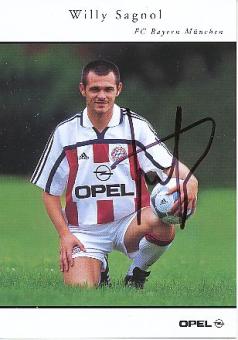 Willy Sagnol  2000/2001  FC Bayern München Fußball  Autogrammkarte  original signiert 