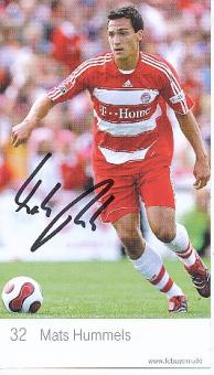 Mats Hummels   2007/2008  FC Bayern München Fußball  Autogrammkarte  original signiert 