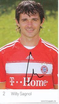 Willy Sagnol   2007/2008   FC Bayern München Fußball  Autogrammkarte  original signiert 