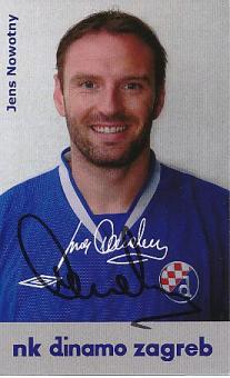 Jens Nowotny  Dinamo Zagreb  Fußball Autogrammkarte original signiert 
