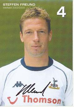 Steffen Freund Tottenham Hotspurs  Fußball Autogrammkarte original signiert 