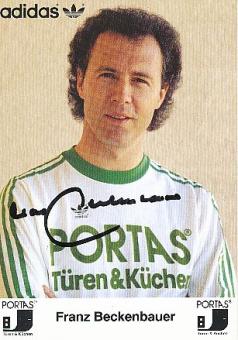 Franz Beckenbauer  Portas DFB & FC Bayern München   Fußball Autogrammkarte original signiert 