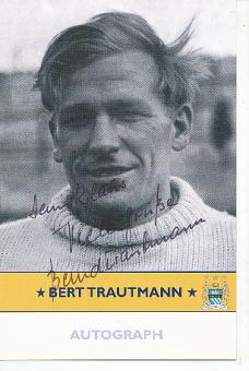 Bert Trautmann † 2013 Manchester City Legende   Fußball Autogrammkarte original signiert 