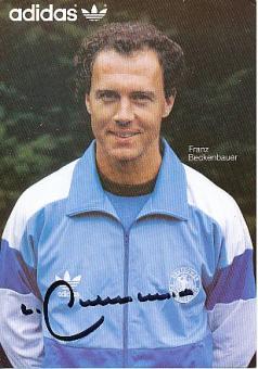 Franz Beckenbauer  DFB  Adidas   Fußball Autogrammkarte original signiert 