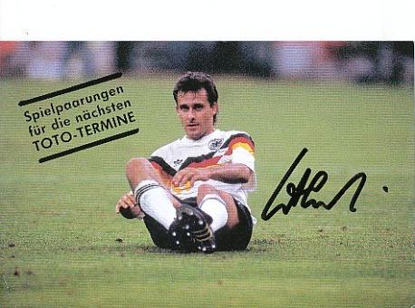 Pierre Littbarski  DFB    Fußball Autogrammkarte original signiert 