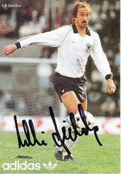 Uli Stielike  DFB  WM 1982 dünne Version Fußball Autogrammkarte original signiert 