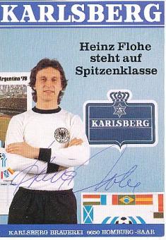 Heinz Flohe † 2013  DFB  Weltmeister WM 1974  Fußball Autogrammkarte original signiert 