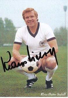 Klaus Dieter Sieloff † 2011   DFB  Fußball Autogrammkarte original signiert 
