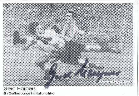 Gerd Harpers † 2016  DFB  Fußball Autogrammkarte original signiert 