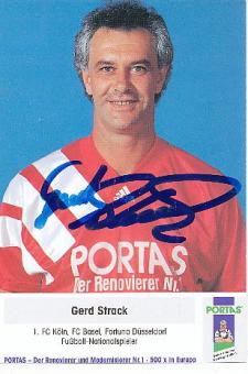 Gerd Strack † 2020   Portas  Fußball Autogrammkarte  original signiert 
