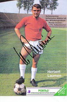 Herbert Laumen  Portas  Fußball Autogrammkarte  original signiert 