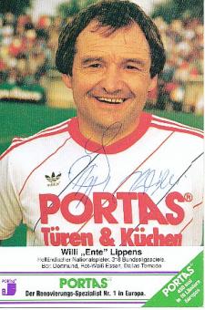Willi "Ente" Lippens  Portas  Fußball Autogrammkarte  original signiert 