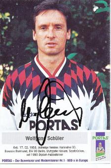 Wolfgang Schüler  Portas  Fußball Autogrammkarte  original signiert 