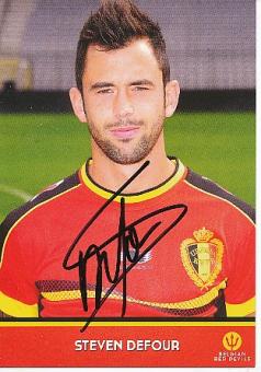 Steven Defour  Belgien   Fußball Autogrammkarte original signiert 
