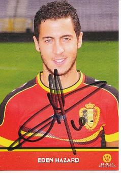Eden Hazard  Belgien   Fußball Autogrammkarte original signiert 
