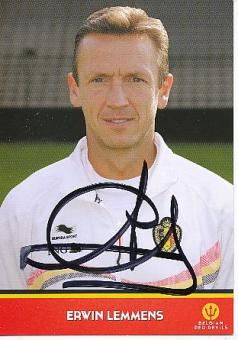 Erwin Lemmens  Belgien   Fußball Autogrammkarte original signiert 