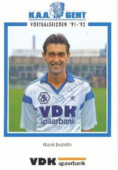 Frank Dauwen  K.A.A. Gent  Fußball Autogrammkarte original signiert 