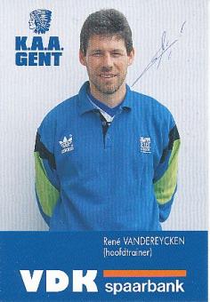 Rene Vandereycken  K.A.A. Gent  Fußball Autogrammkarte original signiert 