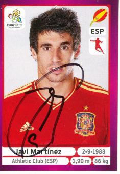 Javi Martinez   Spanien  EM 2012  Panini Sticker - 10271 