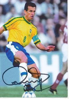 Carlos Dunga  Brasilien Weltmeister WM 1994  Fußball Autogrammkarte original signiert 
