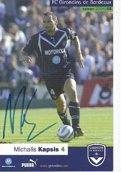 Michalis Kapsis   Girondins Bordeaux  Fußball Autogrammkarte original signiert 