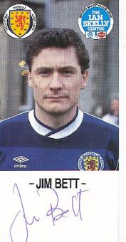 Jim Bett   Schottland  Fußball Autogrammkarte original signiert 