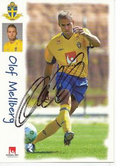 Olof Mellberg   Schweden  Fußball Autogrammkarte original signiert 