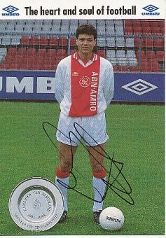 Jari Litmanen  Ajax Amsterdam  Fußball Autogrammkarte original signiert 