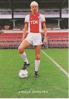 Arnold Scholten  Ajax Amsterdam  Fußball Autogrammkarte original signiert 
